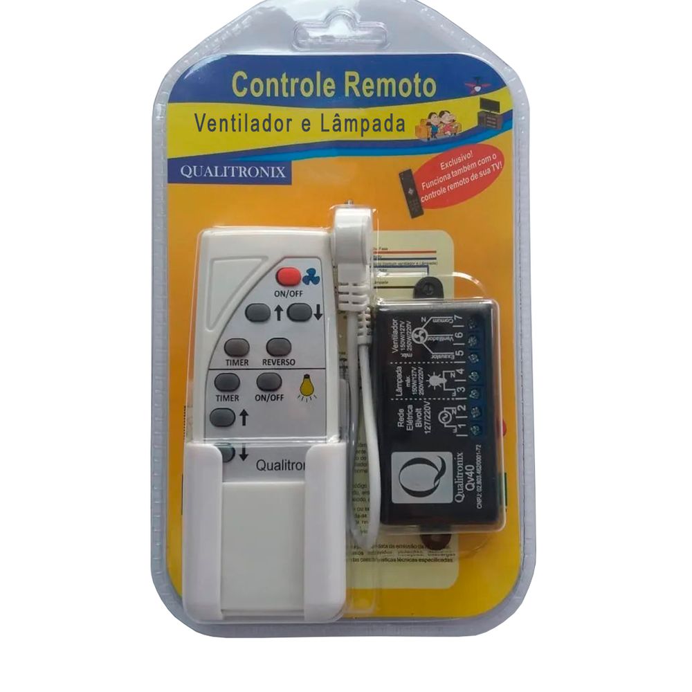 Controle Remoto para Ventilador QV40 - QUALITRONIX - Cacique