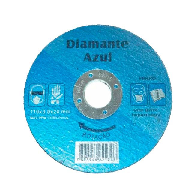 Disco-de-Corte-para-Ferro-110x20x3mm---DIAMANTE-AZUL