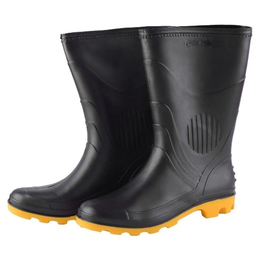 Bota-PVC-Cano-Longo-Nº36-Preta-com-Amarelo