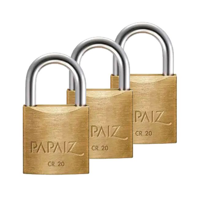 Cadeado-Standard-Tri-Pack-com-6-Chaves-CR-20mm---PAPAIZ Cadeado-Standard-Tri-Pack-com-6-Chaves-CR-20mm---PAPAIZ
