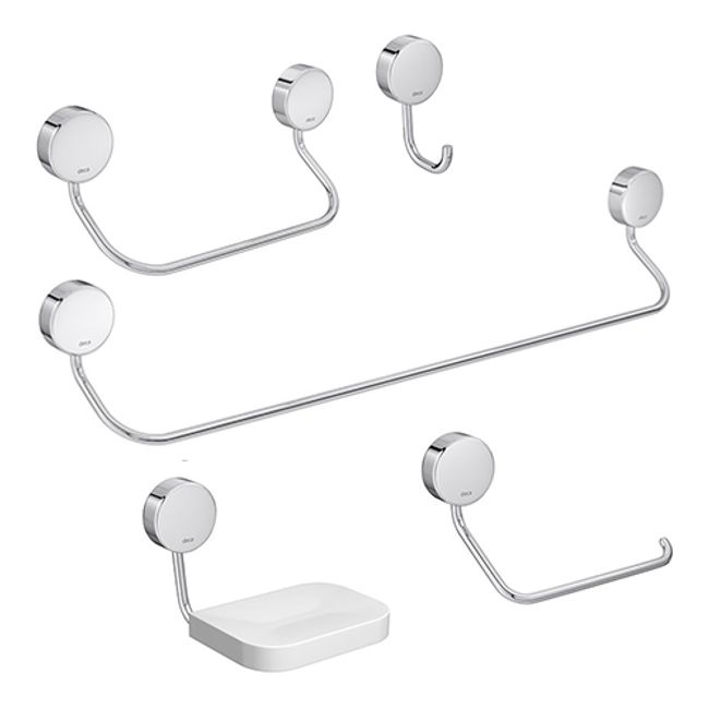Kit-de-Acessorios-para-Banheiro-Net-Cromado-5-Pecas---DECA Kit-de-Acessorios-para-Banheiro-Net-Cromado-5-Pecas---DECA