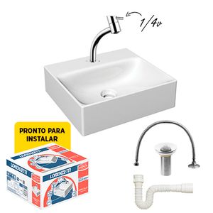 Kit-Cuba-de-Apoio-Quadrada-SA-01-Branca-com-Torneira---Acessorios-para-Instalacao---LORENZETTI