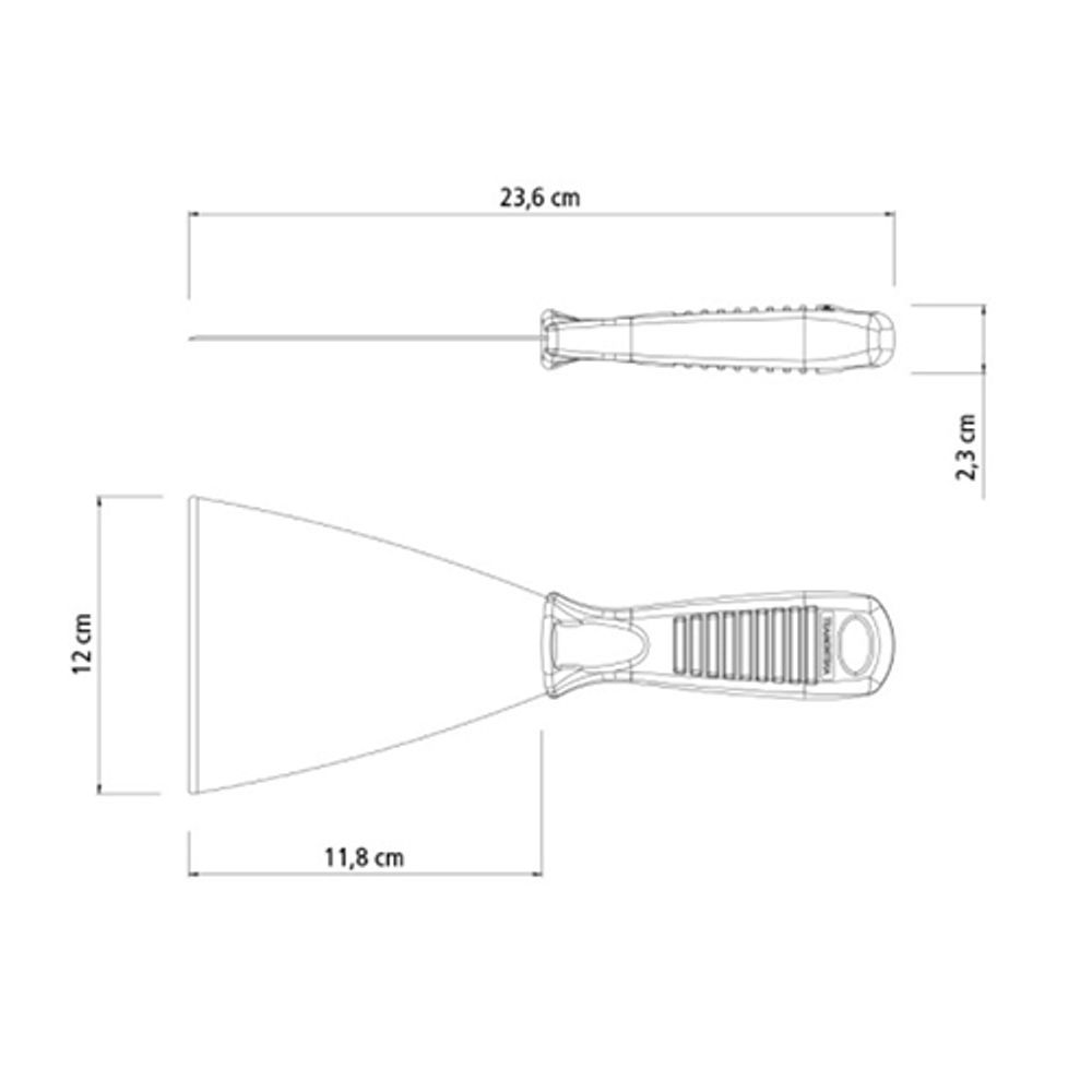 Espatula-Rigida-12cm-em-Aco-Carbono-com-Cabo-de-Polipropileno---TRAMONTINA