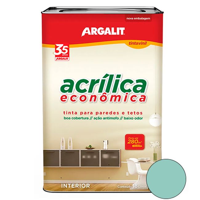 Tinta-Acrilica-Economica-Verde-Primavera-18L---ARGALIT