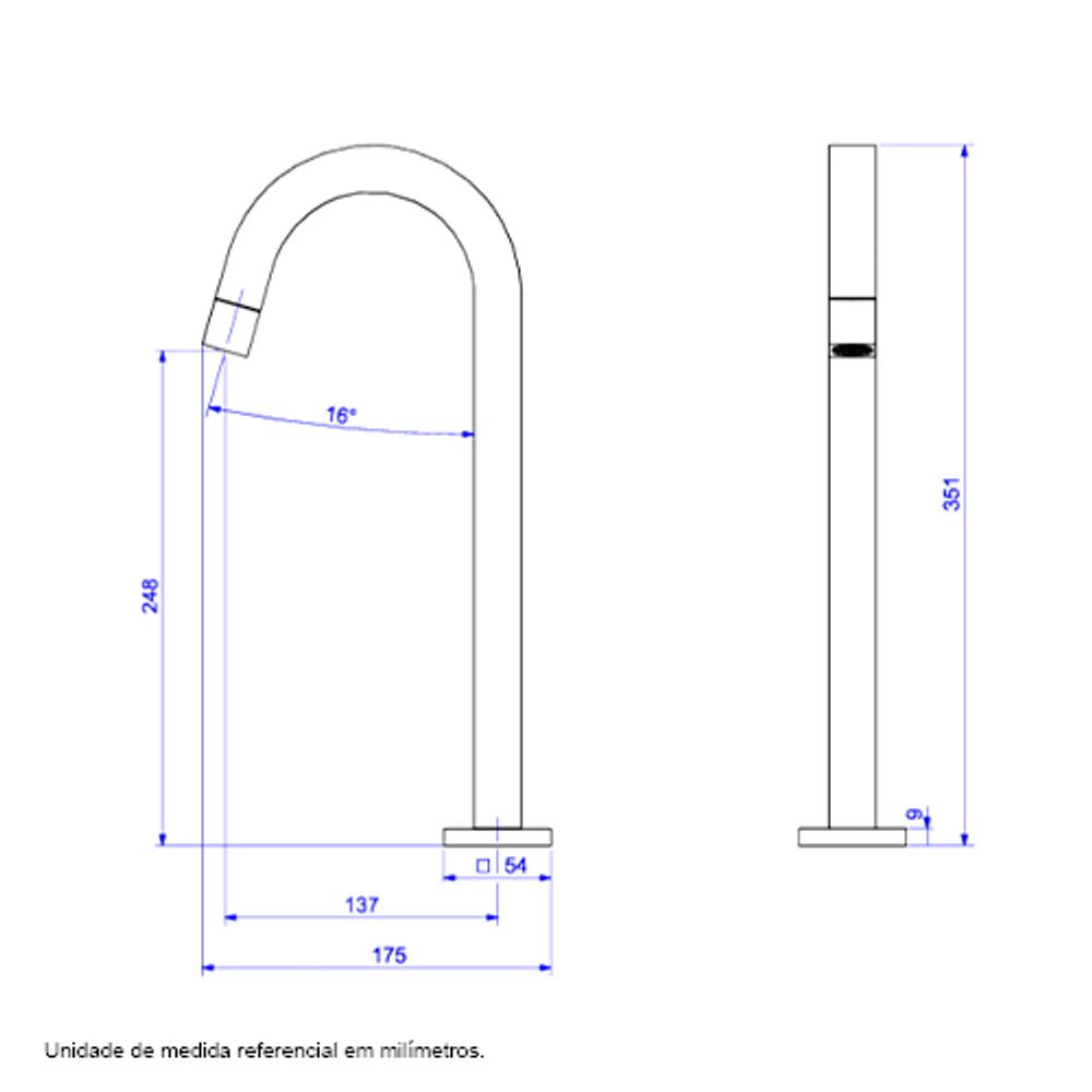 Torneira-de-Mesa-Bica-Alta-para-Lavatorio-Tube-1198.GL.TUB.MT-Gold-Matte---DECA