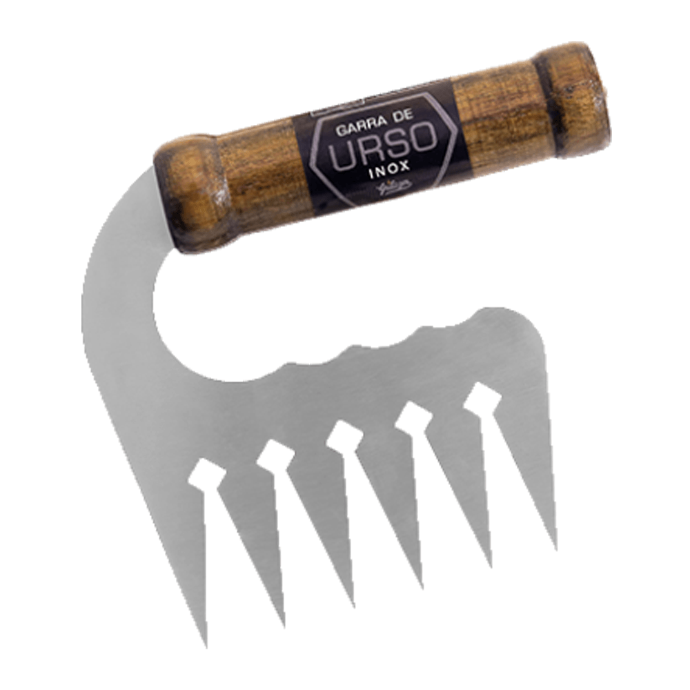 Garra-de-Urso-Inox-com-Cabo-de-Madeira-–-GRILAZER