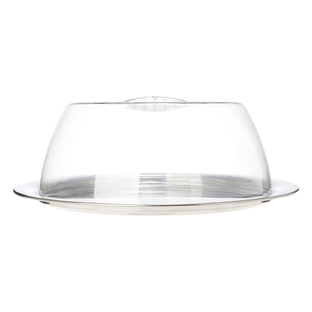 Prato-para-Bolo-de-Aco-Inox-com-Tampa-de-Plastico-32x11cm---LYOR