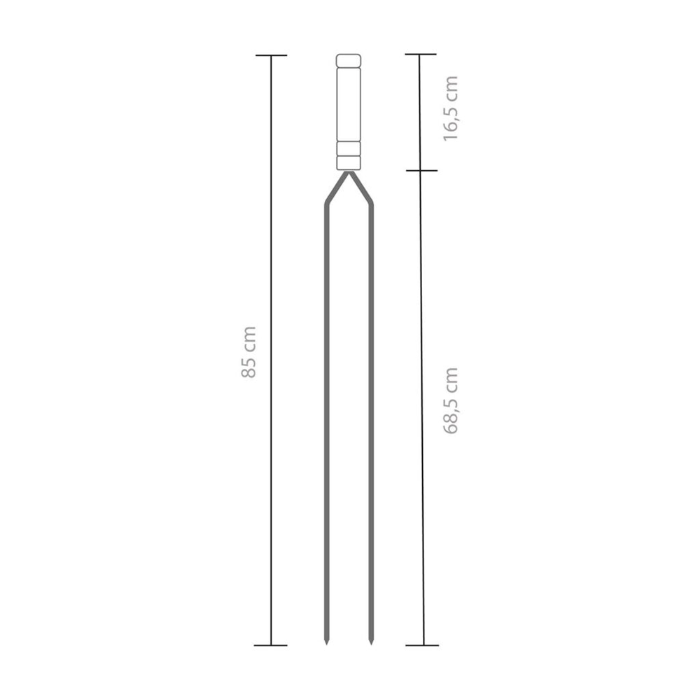 Espeto-Luxo-Duplo-2H-Cabo-de-Madeira-85-cm---GRILAZER