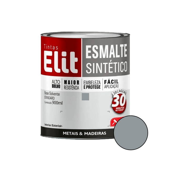Esmalte-Sintetico-Brilhante-Cinza-Medio-900ml---ELIT