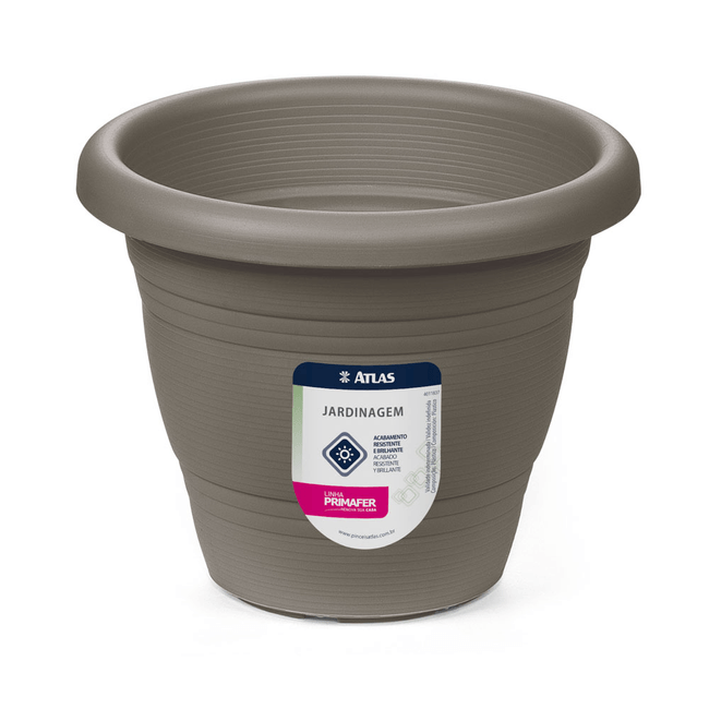 Vaso-de-Plastico-para-Plantas-17x17cm-Cinza---PRIMAFER
