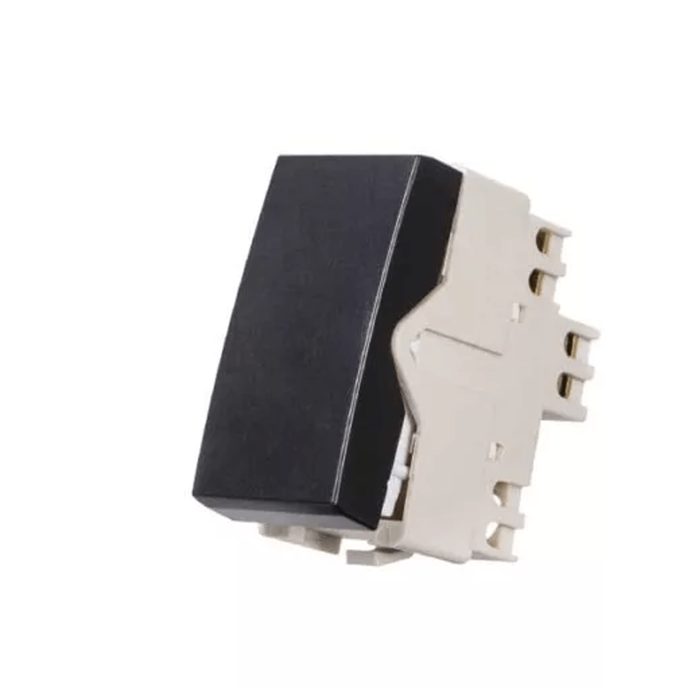 Modulo-Interruptor-Pulsador-de-Campainha-Clean-Ebony---MARGIRIUS