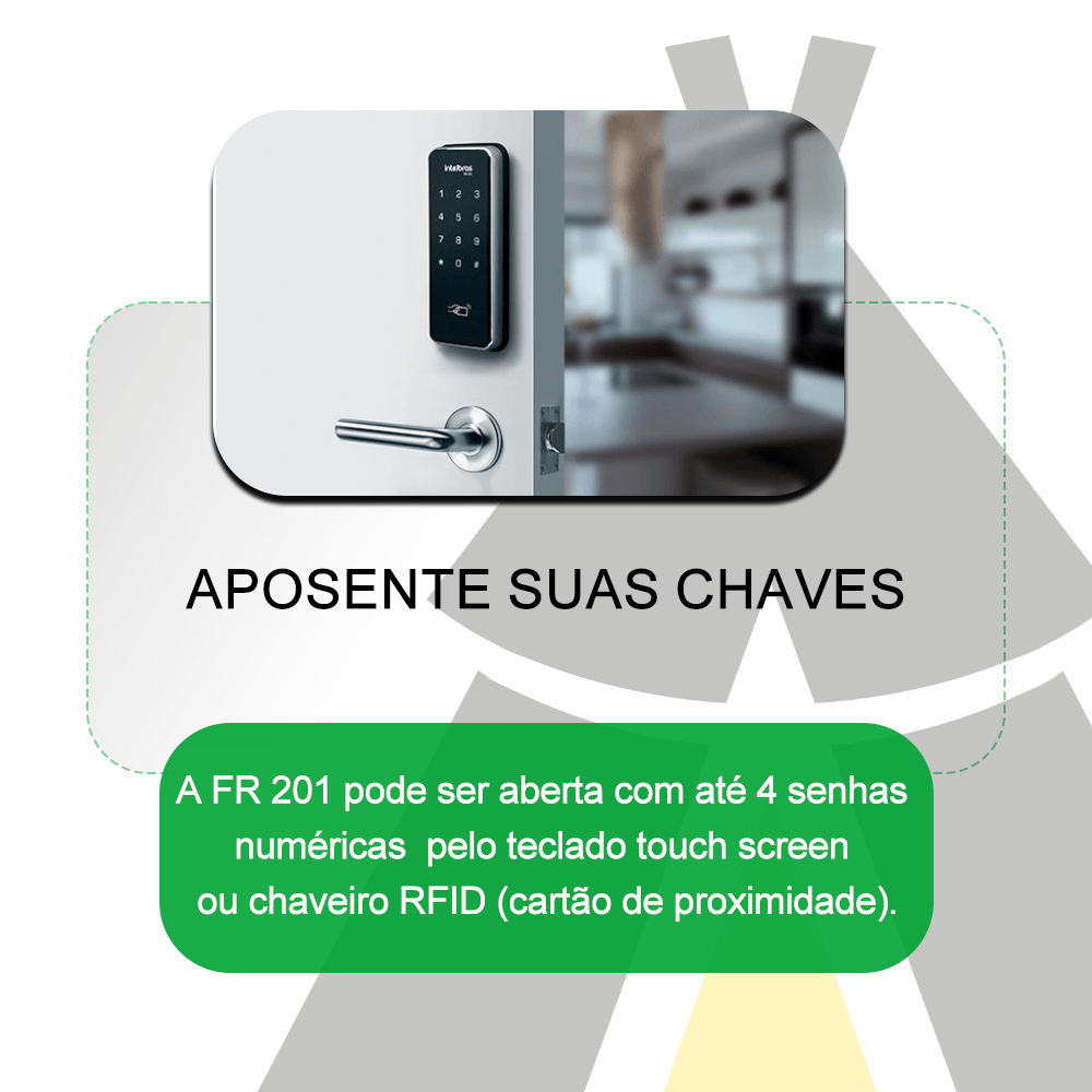 Fechadura Digital de Sobrepor FR201 - INTELBRAS - Cacique