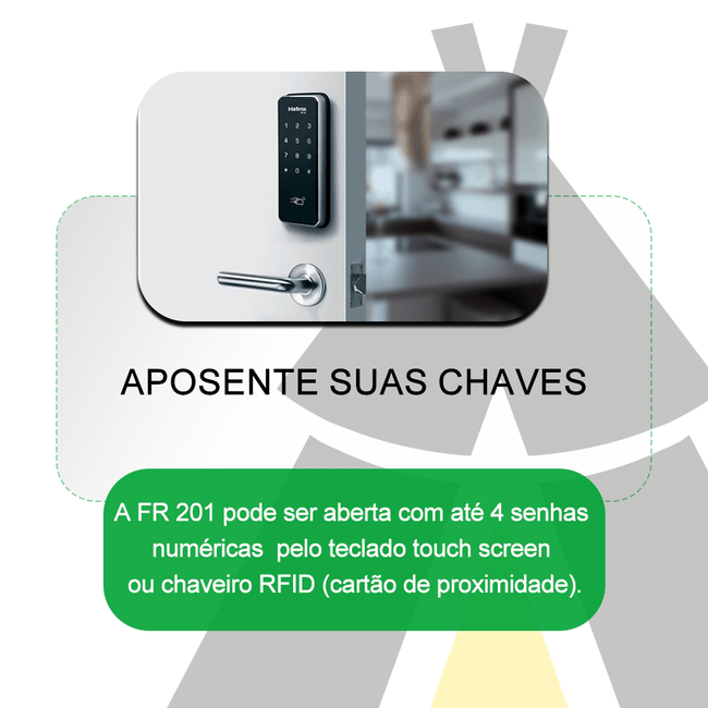 Fechadura Digital de Sobrepor FR201 - INTELBRAS - Cacique