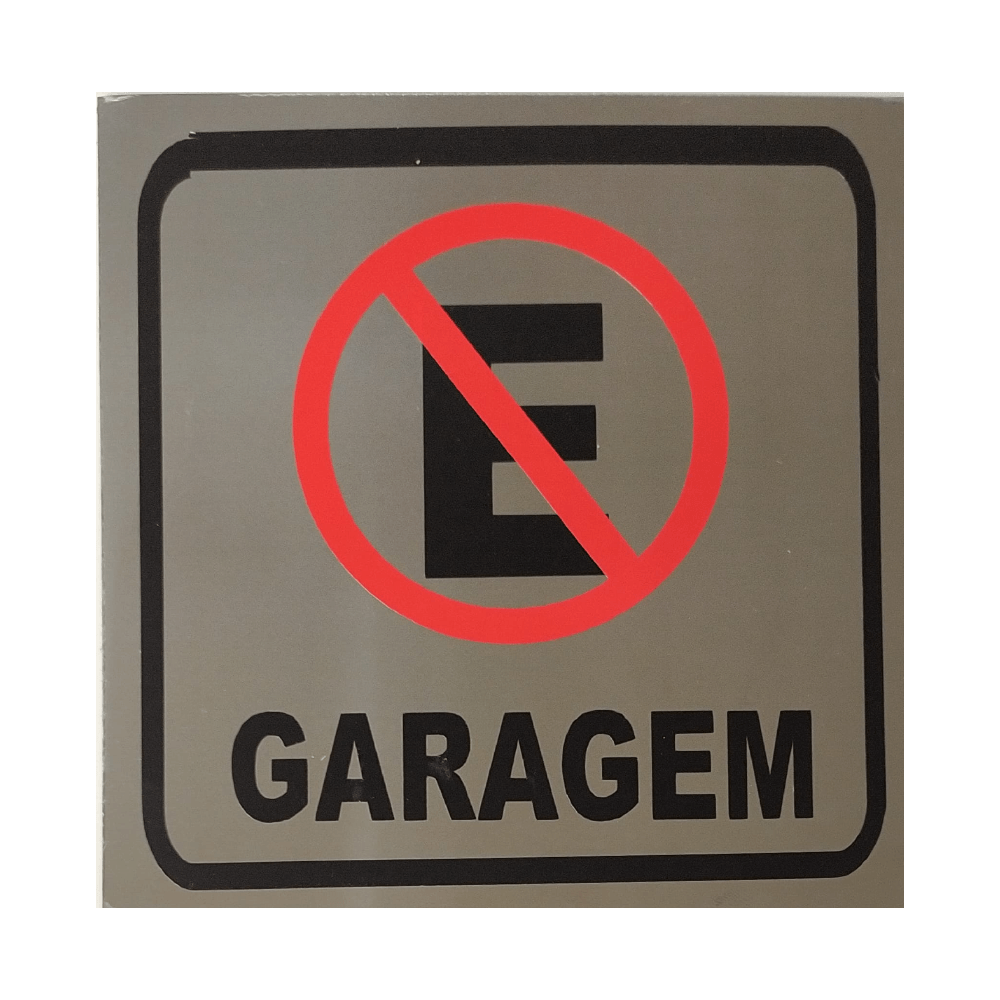 Placa-de-Identificacao-em-Inox-13x13cm-Proibido-Estacionar