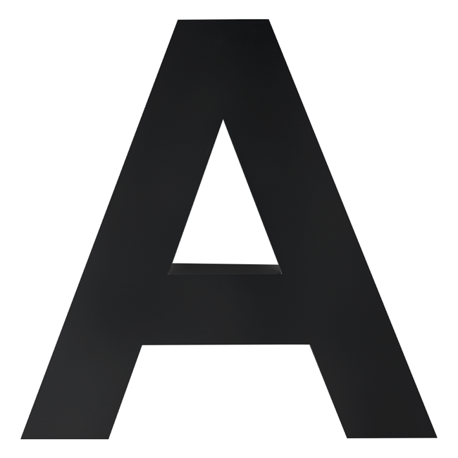 Letra-Residencial-“A”-em-Aco-Inox-Preto-20cm---OINOX Letra-Residencial-“A”-em-Aco-Inox-Preto-20cm---OINOX