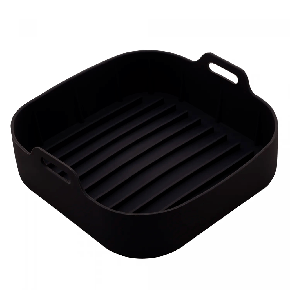 Forma-Quadrada-de-Silicone-para-Air-Fryer-Preta-20cm-x-7cm---LYOR