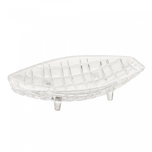 Centro-de-Mesa-de-Cristal-Ambar-com-Pe-de-Aco-Lys-Rose-25cm---WOLFF